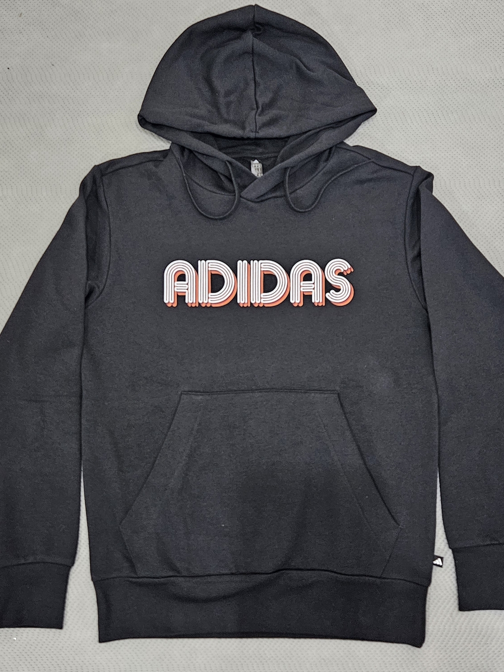 Adidas Men’s Black Hooded Sweatshirt with Retro Logo Size S